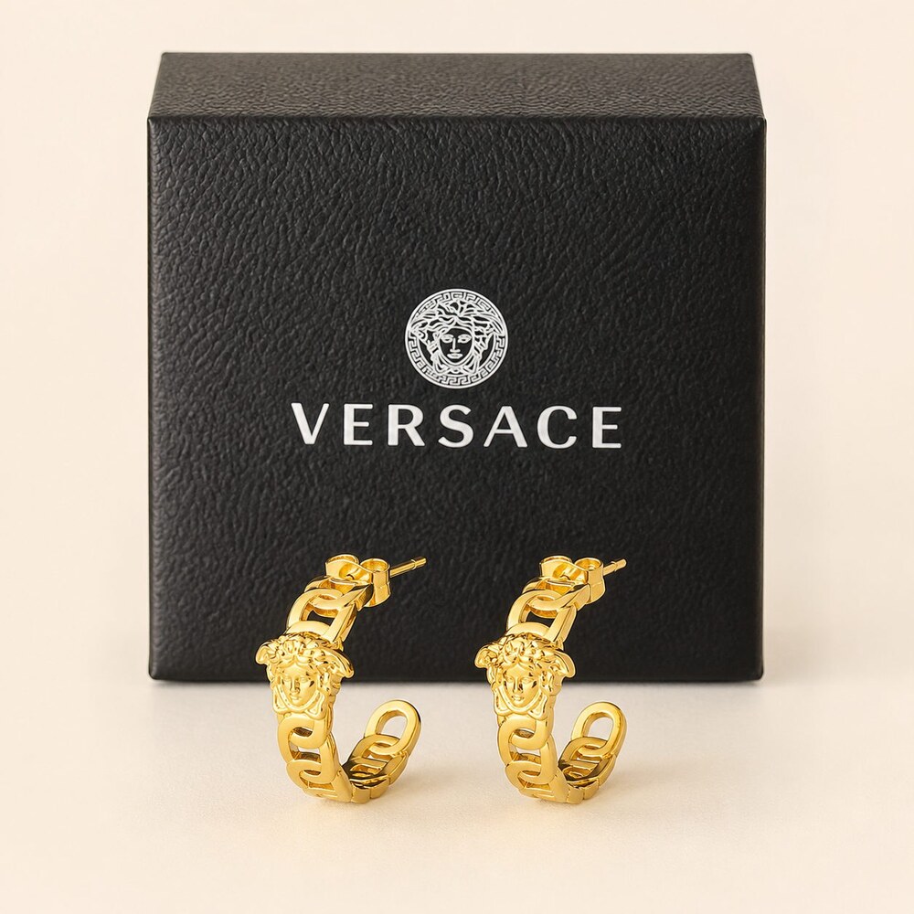 Versace Bold Statement Earrings Style 10 | New with Box - Picture 1 of 9